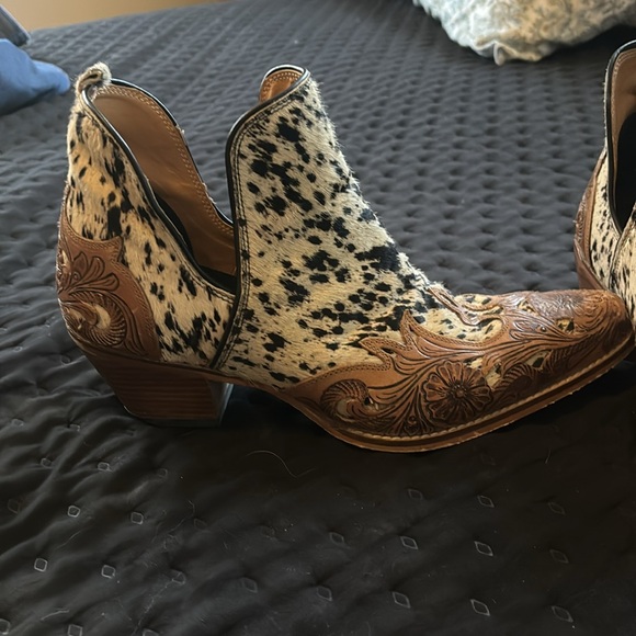 Myra Cowhide Booties - Picture 2 of 3